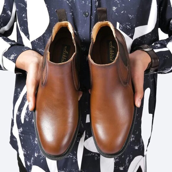 Elegant Men's Chelsea Ankle Boots - Premium Leather, Casual & Formal Wear - Picture 7 of 7